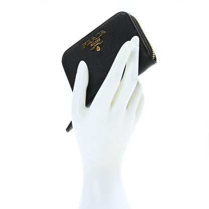 Prada Saffiano Metal Coin Purse Black 2 of 6