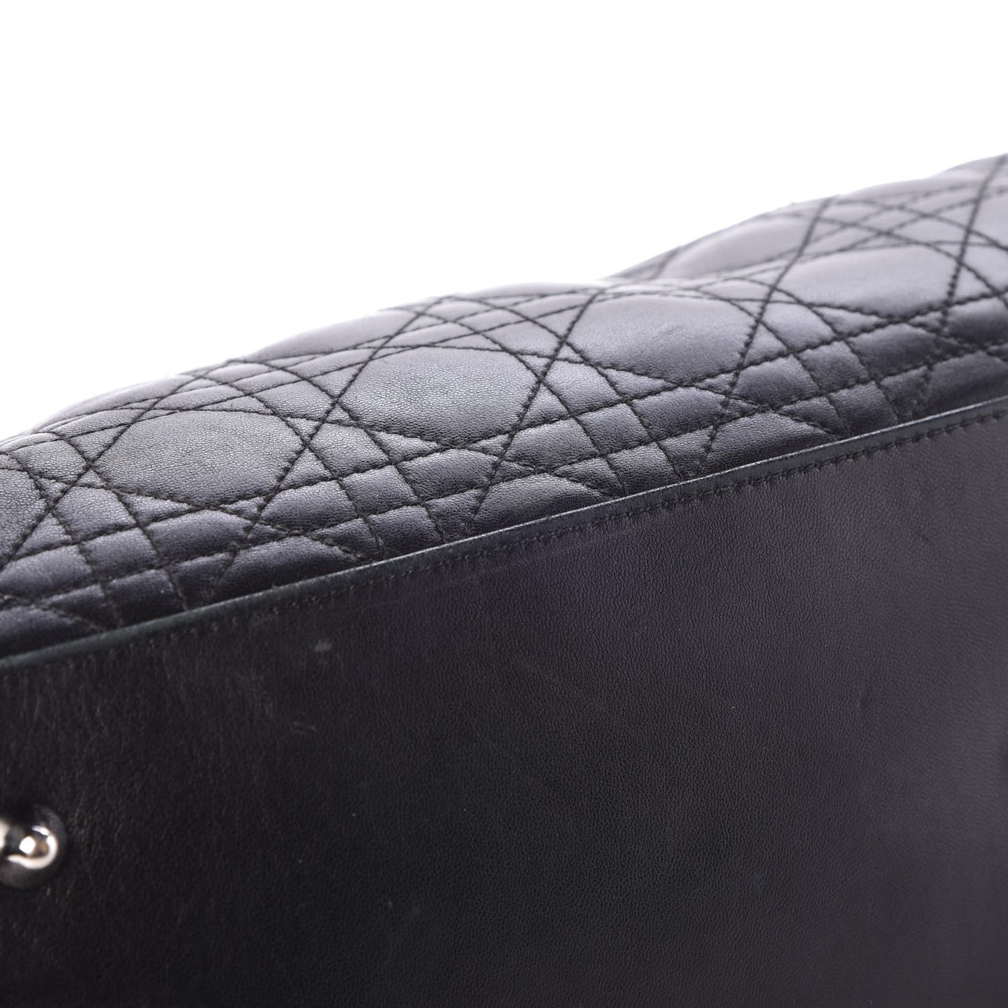 Lambskin Cannage Soft East West Tote Black