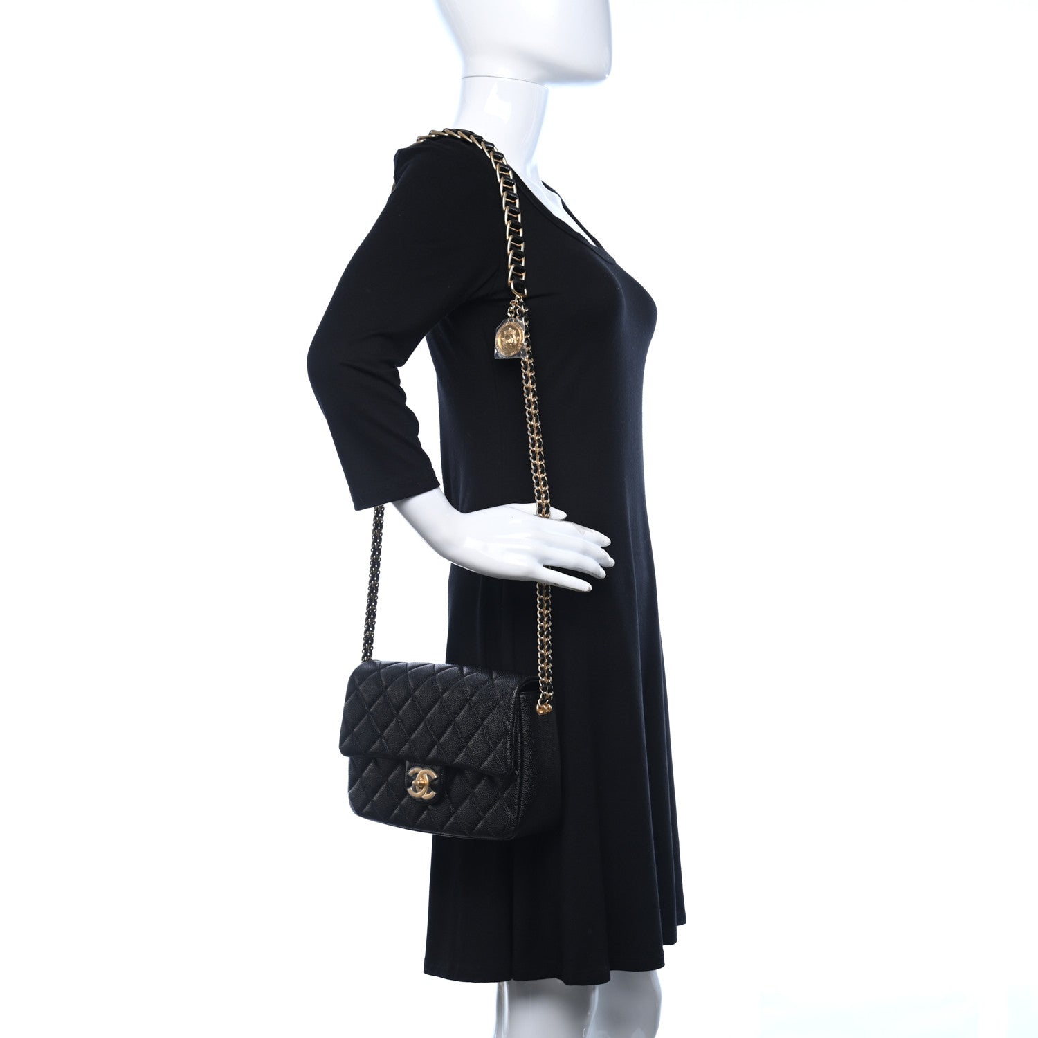 Chanel Caviar Quilted Chain Soul Flap Black 2 of 12