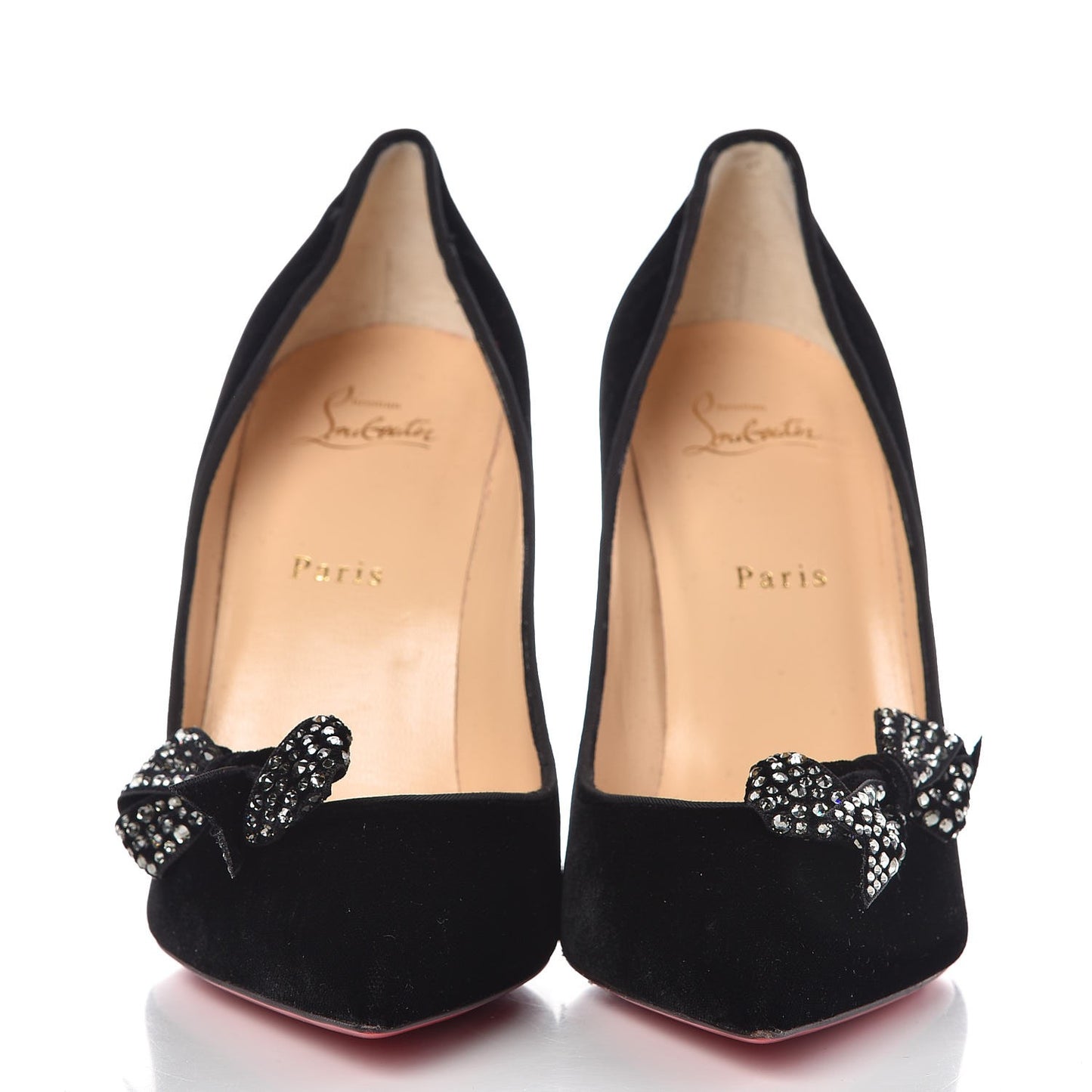 Velvet Madame Menule Bow 100 Pumps 41 black