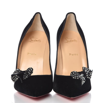 Christian Louboutin Velvet Madame Menule Bow 100 Pumps 41 black 2 of 9