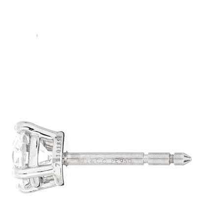 Tiffany Platinum Diamond 1.12ctw Round Solitaire Earrings 4 of 4