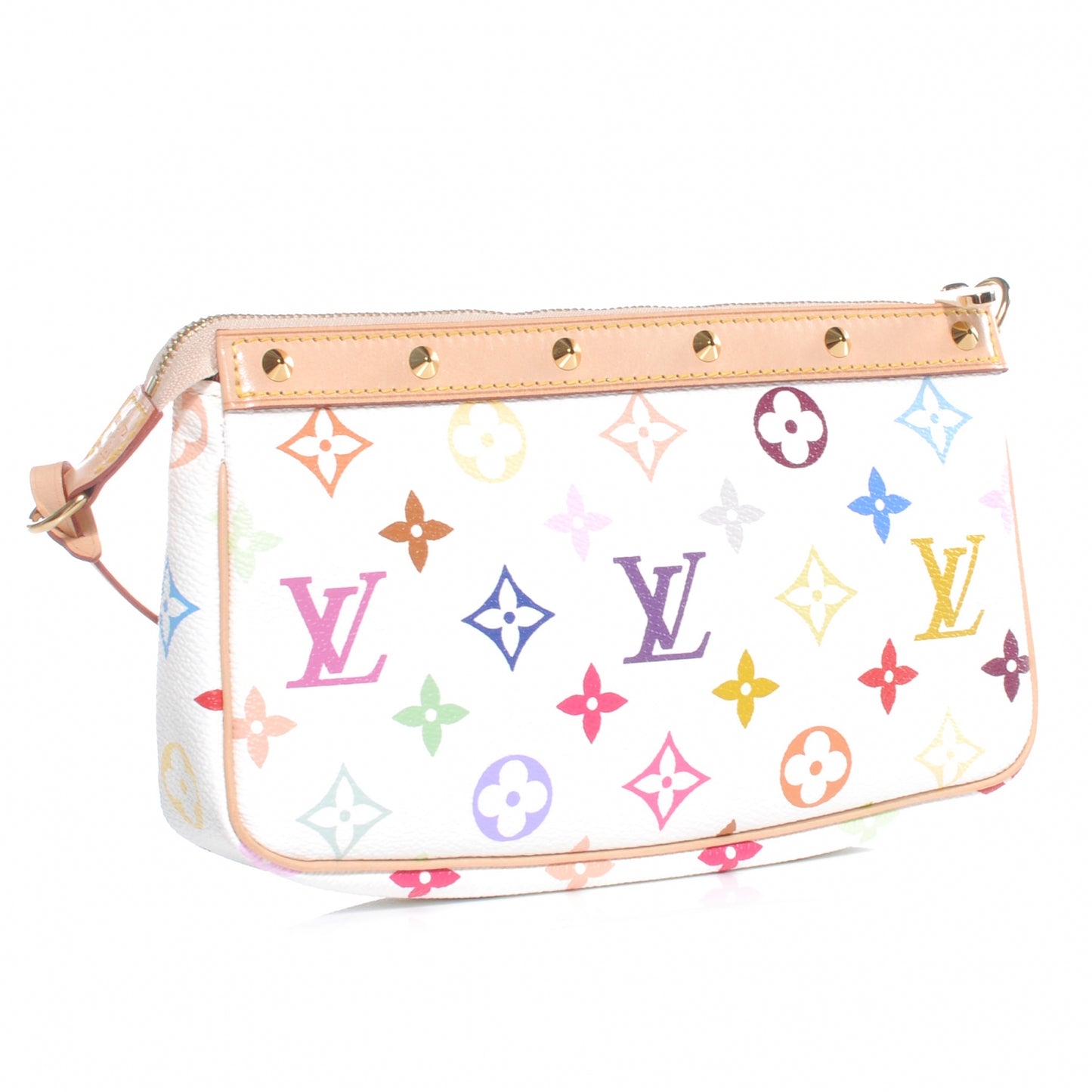 Monogram Multicolor Pochette Accessories White