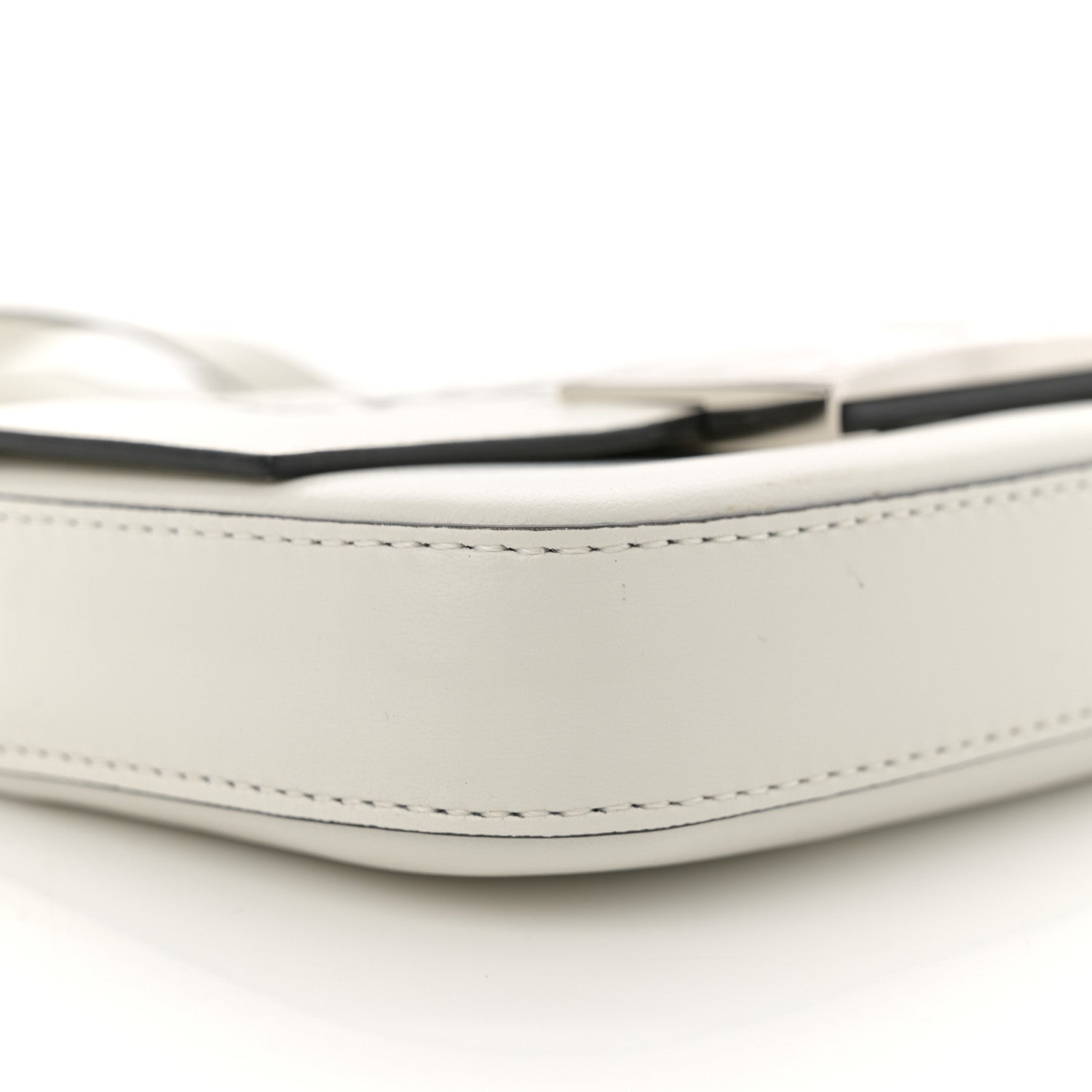 Fendi X MARC JACOBS Nappa Logo Phone Baguette White Black 9 of 10