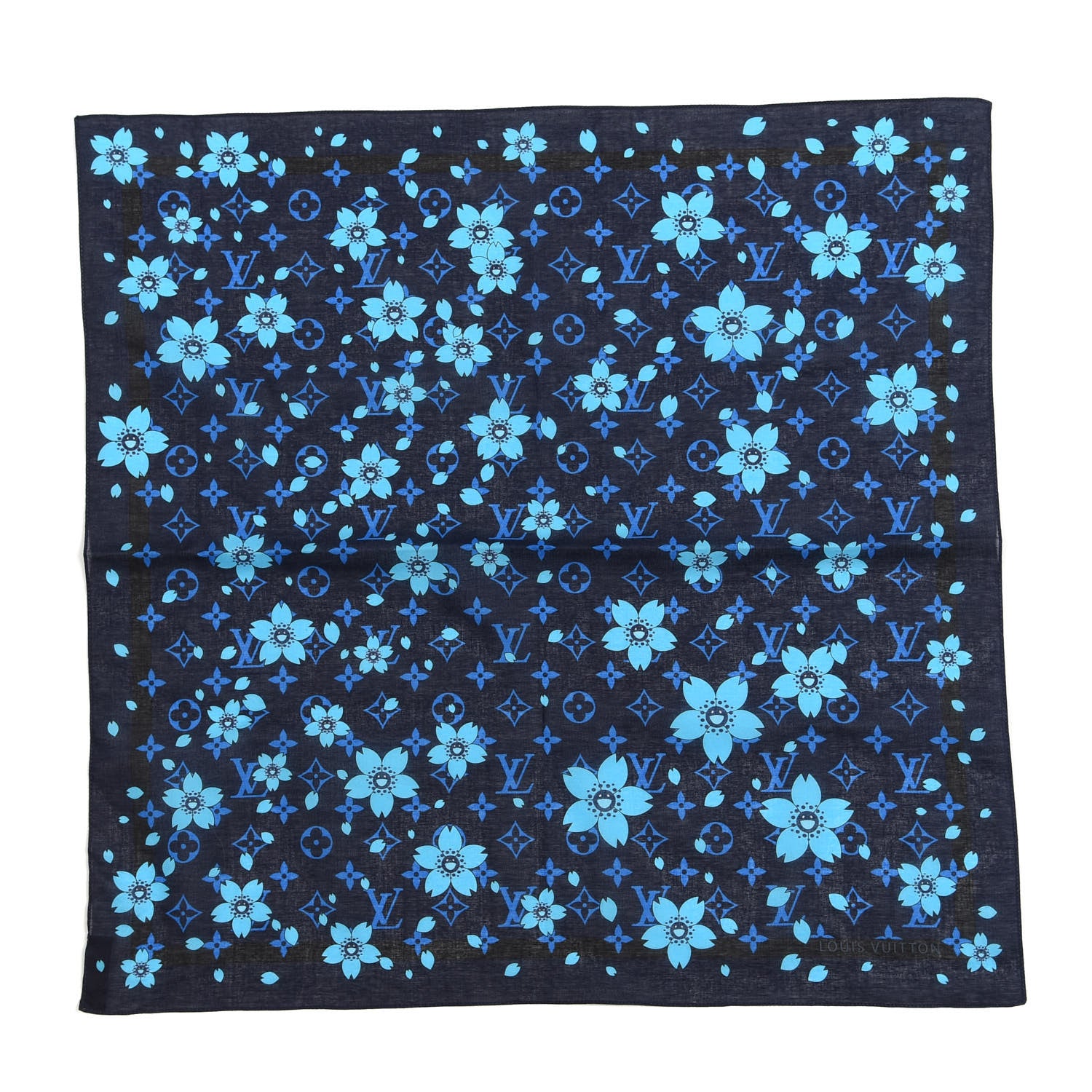 Louis Vuitton Cotton Takashi Murakami Square Scarf 1 of 3