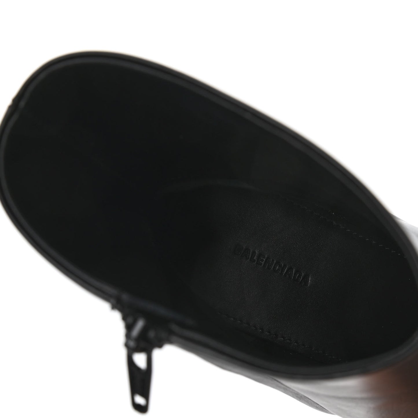 Smooth Calfskin Moon Square Toe 60mm Ankle Booties 38 Black
