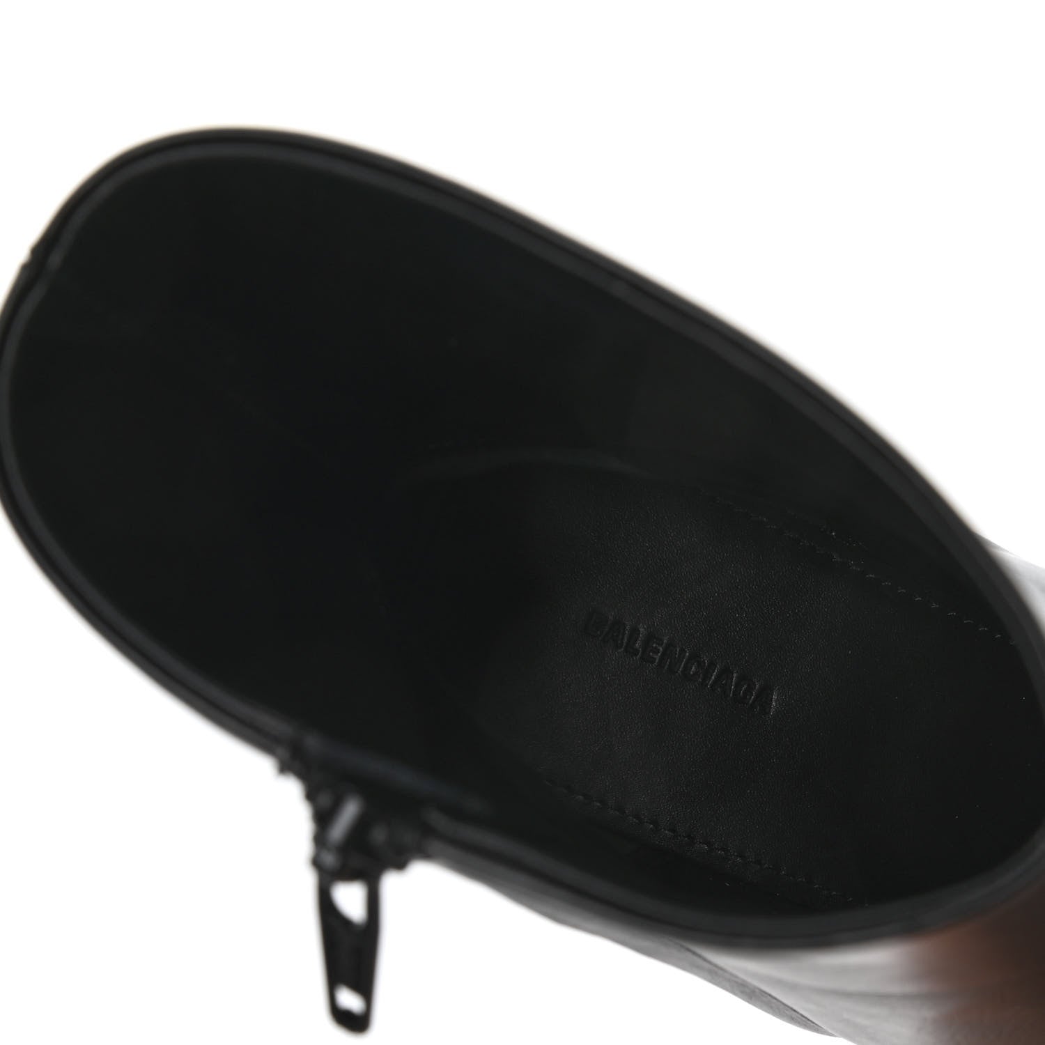 Balenciaga Smooth Calfskin Moon Square Toe 60mm Ankle Booties 38 Black 7 of 9