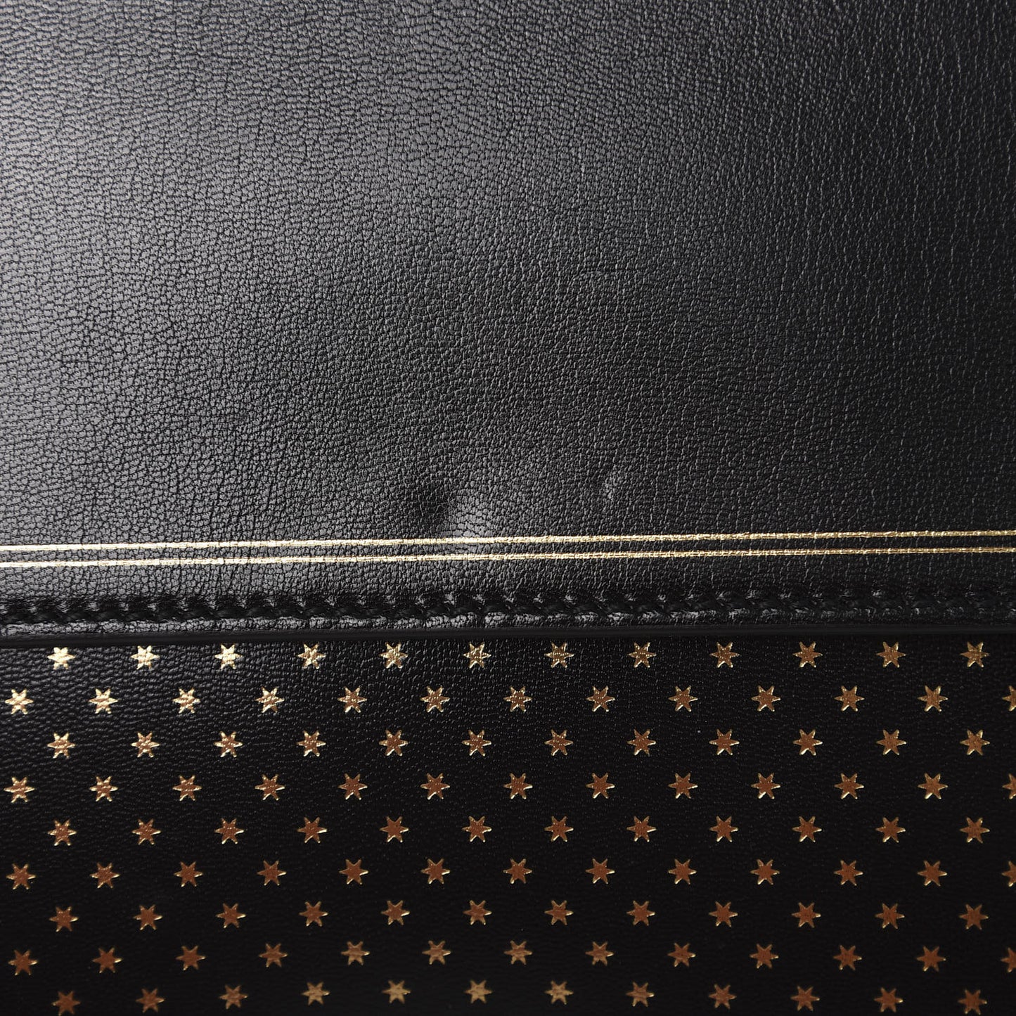 X SEGA Calfskin GUCCY Stars Medium Dionysus Shoulder Bag Black Gold