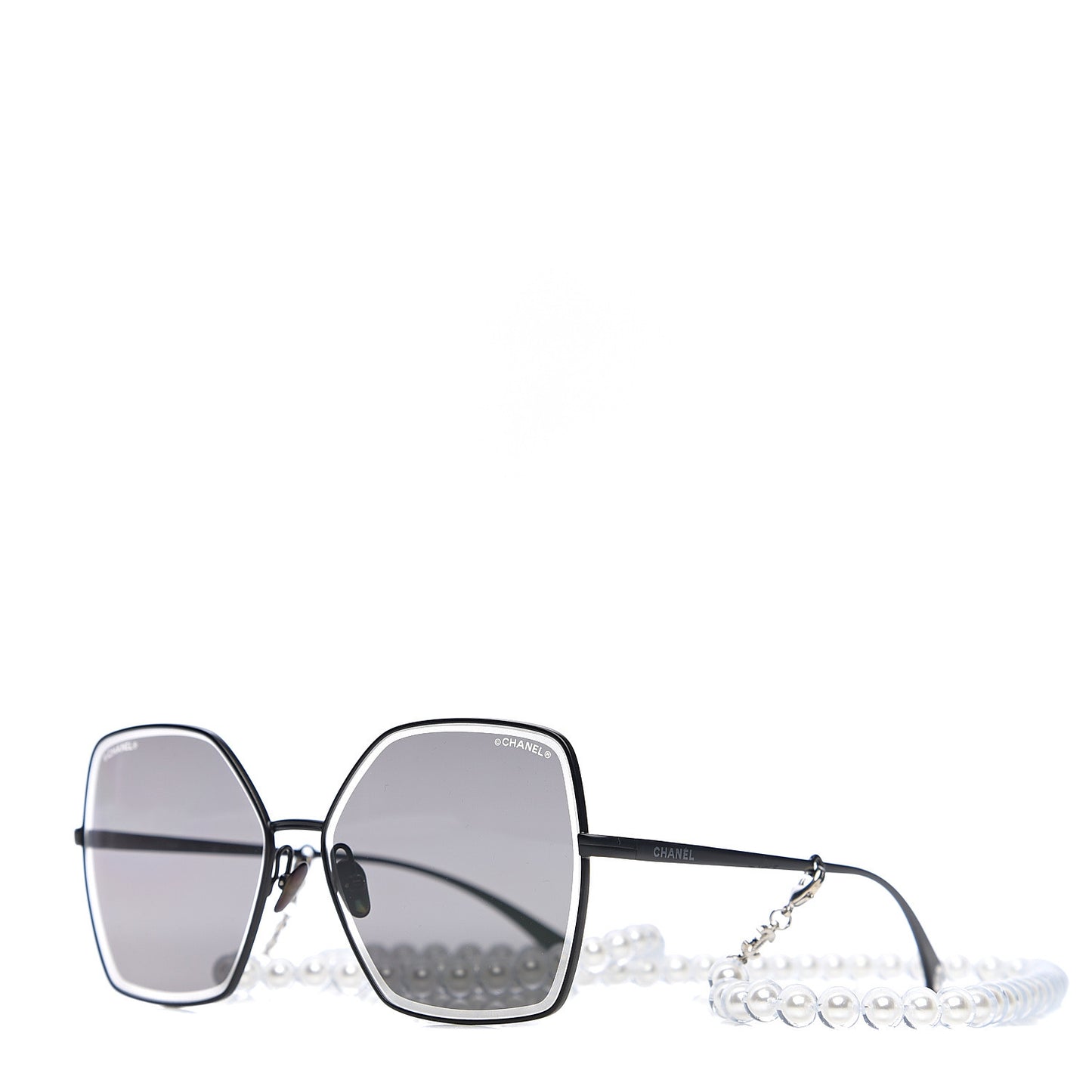 Butterfly Removable Pearl Chain Sunglasses 4262 Black