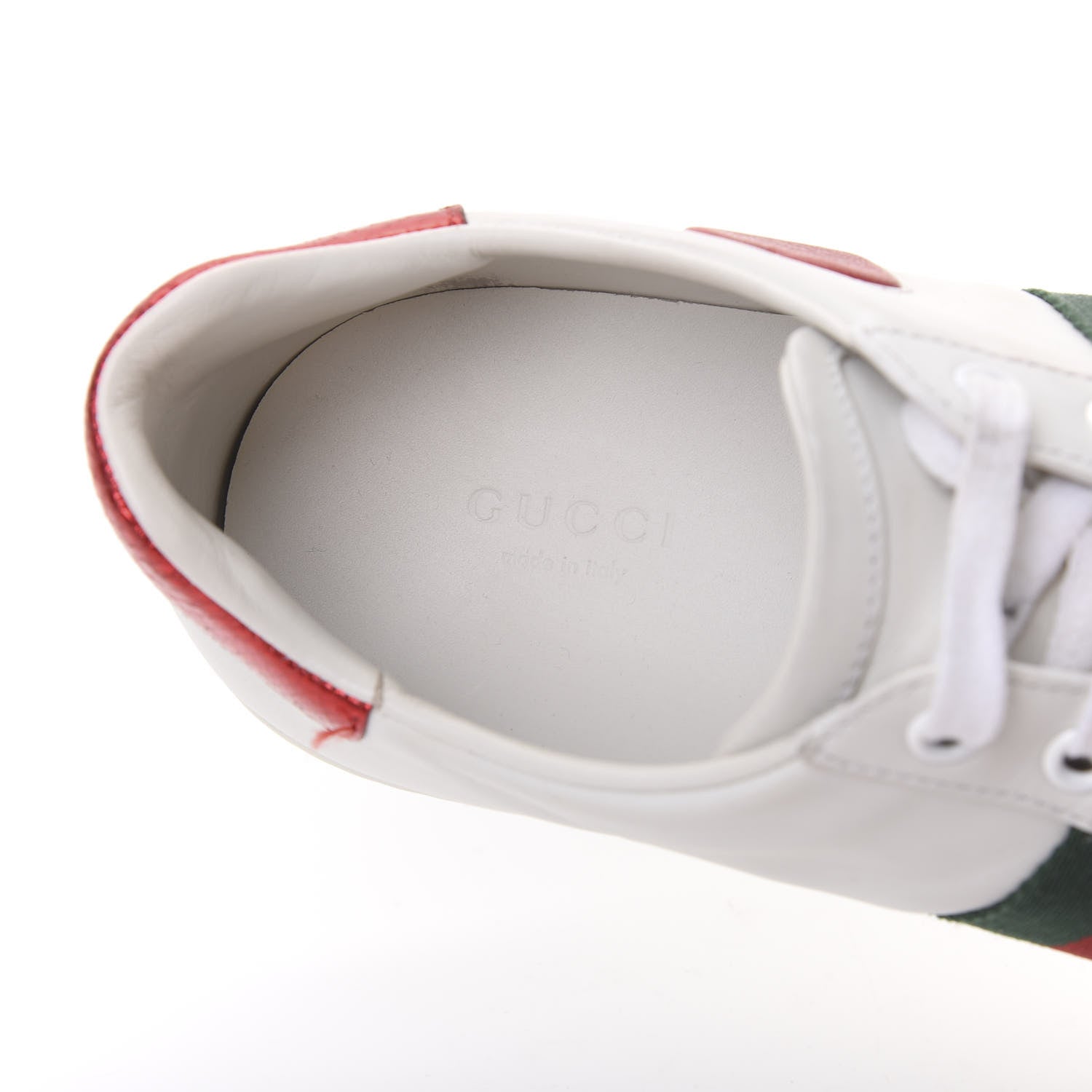 Gucci Calfskin Web Heart Embroidered Womens Ace Sneakers 40 White 8 of 11