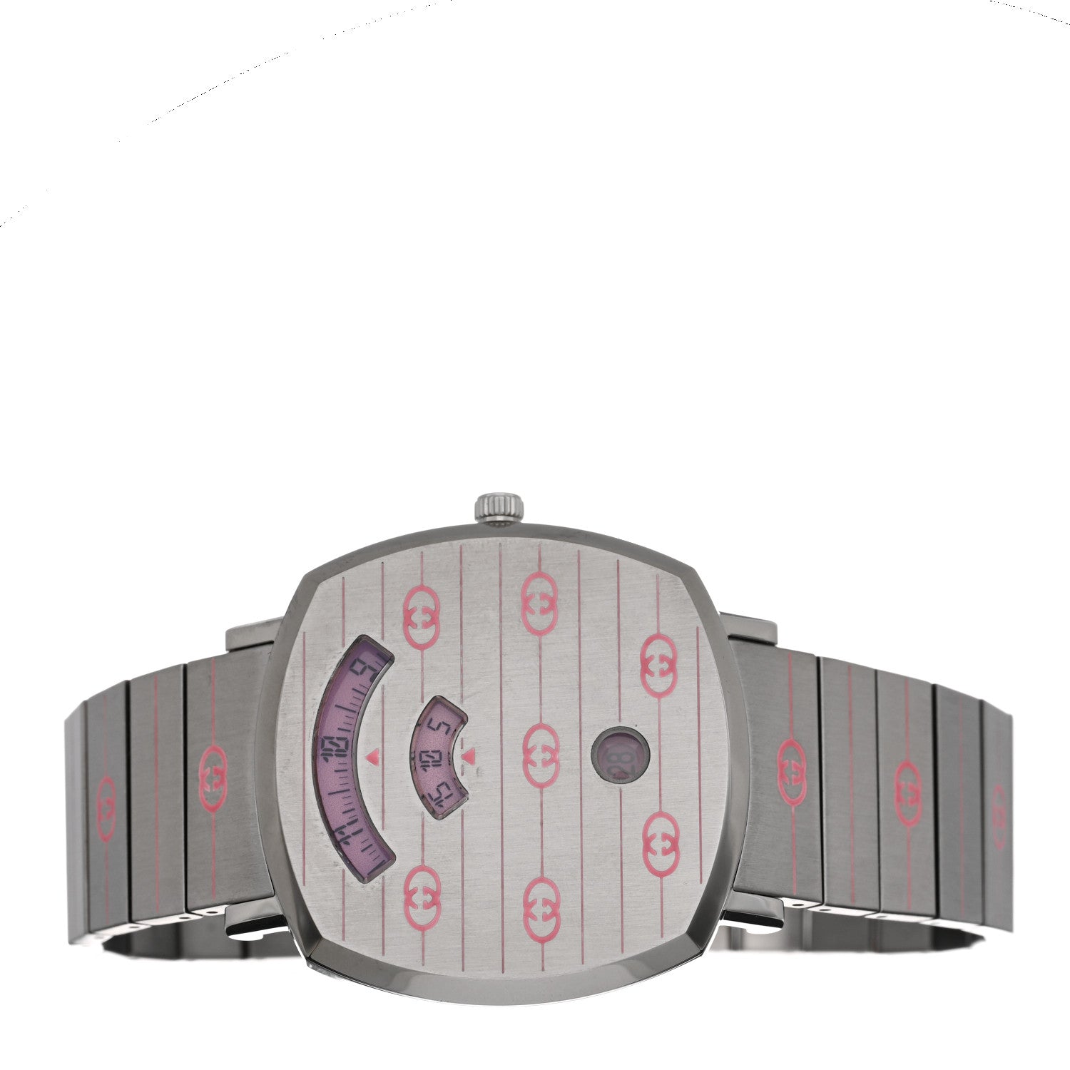 Gucci Stainless Steel 38mm Grip Quartz Watch Pink 2 of 4