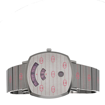 Gucci Stainless Steel 38mm Grip Quartz Watch Pink 2 of 4