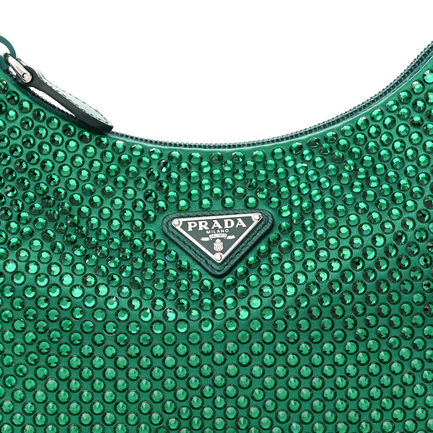 Satin Crystal Mini Re-Edition 2000 Bag Mango