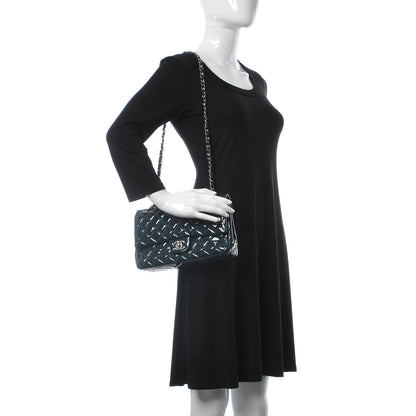 Chanel Patent Quilted Medium Double Flap Navy 3 of 17