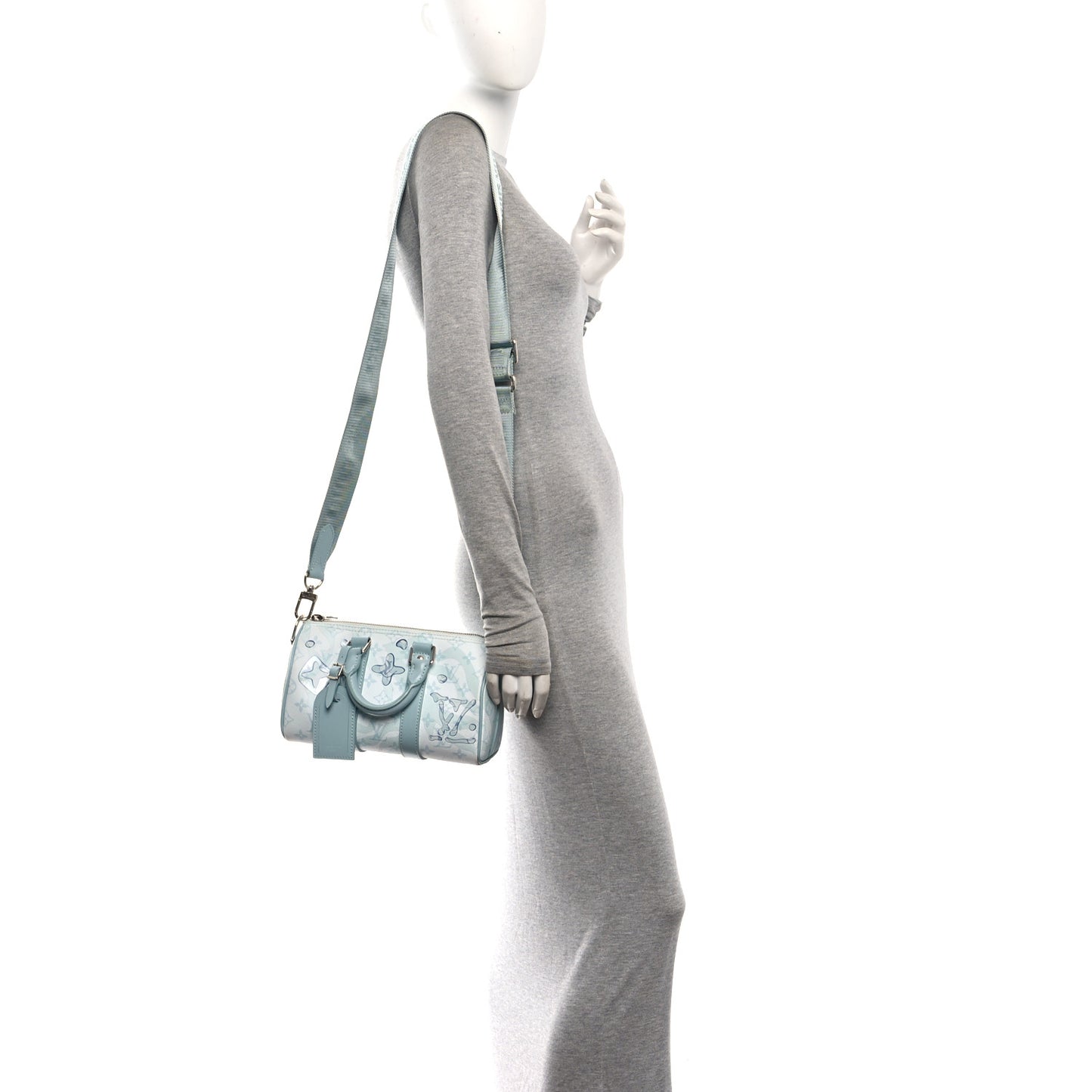 Monogram Aquagarden Keepall Bandouliere 25 Crystal Blue