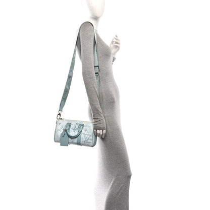 Louis Vuitton Monogram Aquagarden Keepall Bandouliere 25 Crystal Blue 2 of 9