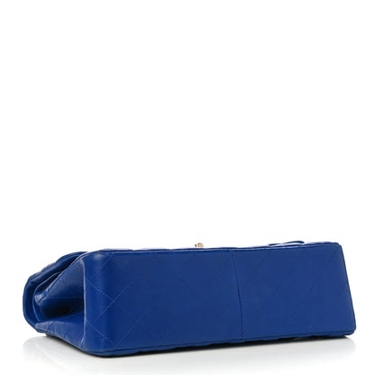 Chanel Lambskin Quilted Jumbo Double Flap Blue 4 of 14