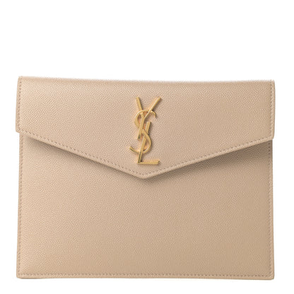 Saint Laurent Grain De Poudre Uptown Baby Pouch Beige 1 of 7