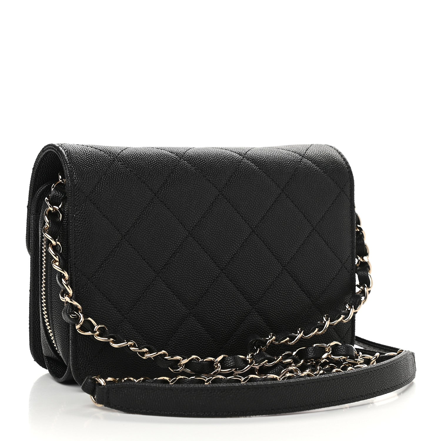 Chanel Caviar Quilted Like A Wallet Flap Black 3 of 9