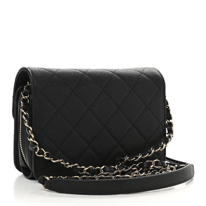 Chanel Caviar Quilted Like A Wallet Flap Black 3 of 9