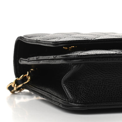 Chanel Caviar Quilted Wallet On Chain WOC Black 10 of 13