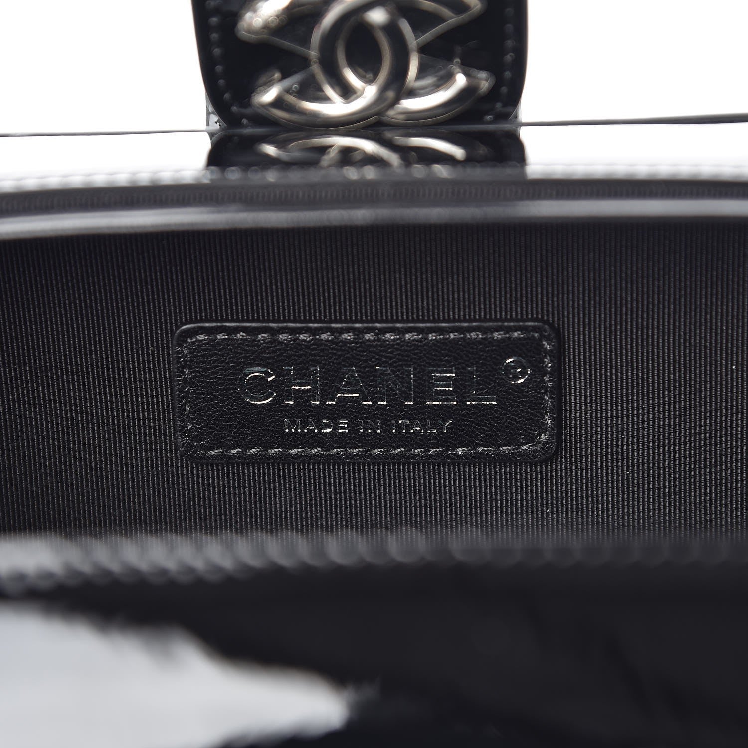 Chanel Glitter Patent Camera Case Silver 6 of 8