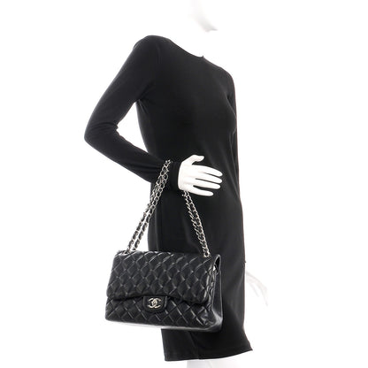 Chanel Lambskin Quilted Jumbo Double Flap Black 3 of 8