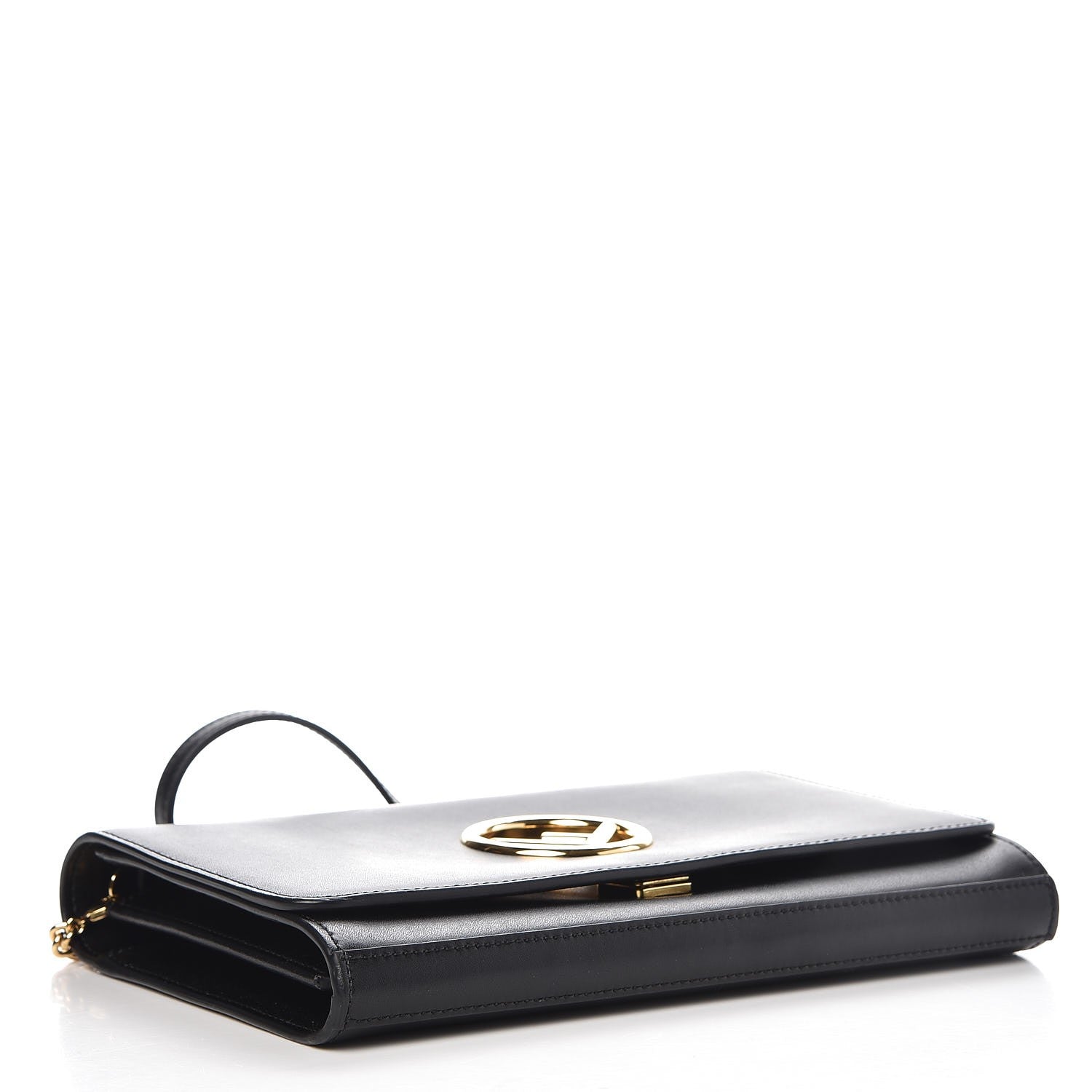 Fendi Vitello Liberty Lucido F is Fendi Wallet on Chain Black 4 of 7