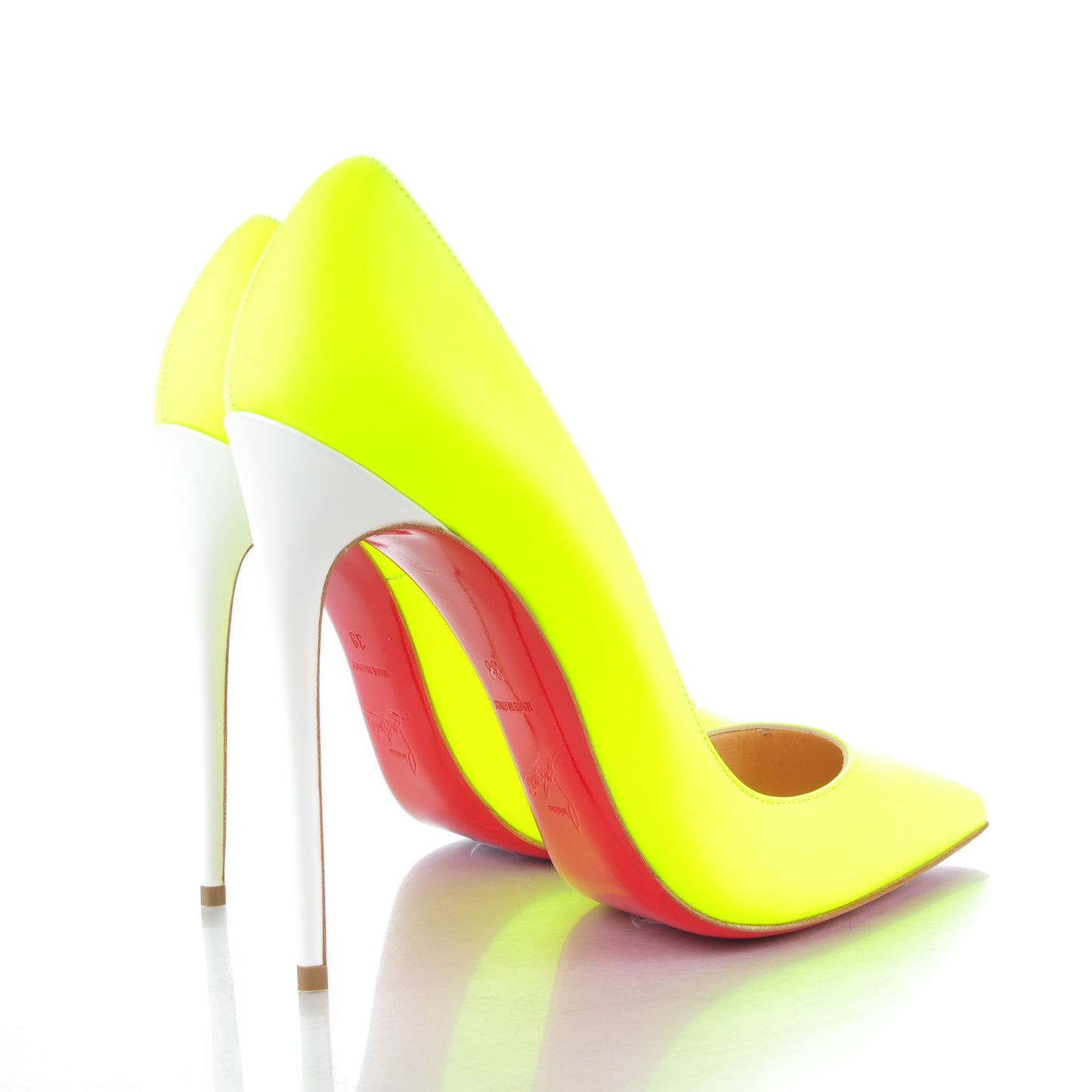 Matte Calfskin Jazz Calf Fluo So Kate 120 Pumps 38 Jaune White