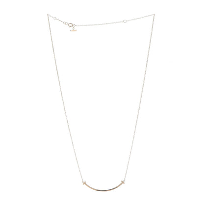 Tiffany 18K Yellow Gold Small T Smile Pendant Necklace 4 of 8