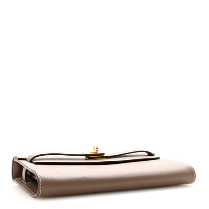 Hermes Evercolor Kelly Wallet To Go Etoupe 4 of 10