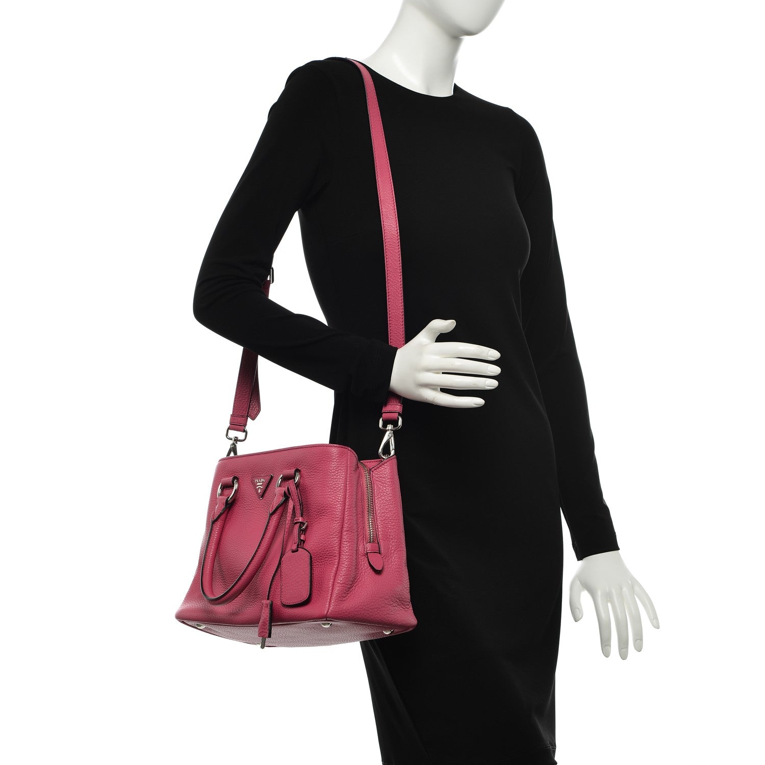 Prada Vitello Daino Tote Peonia 2 of 8