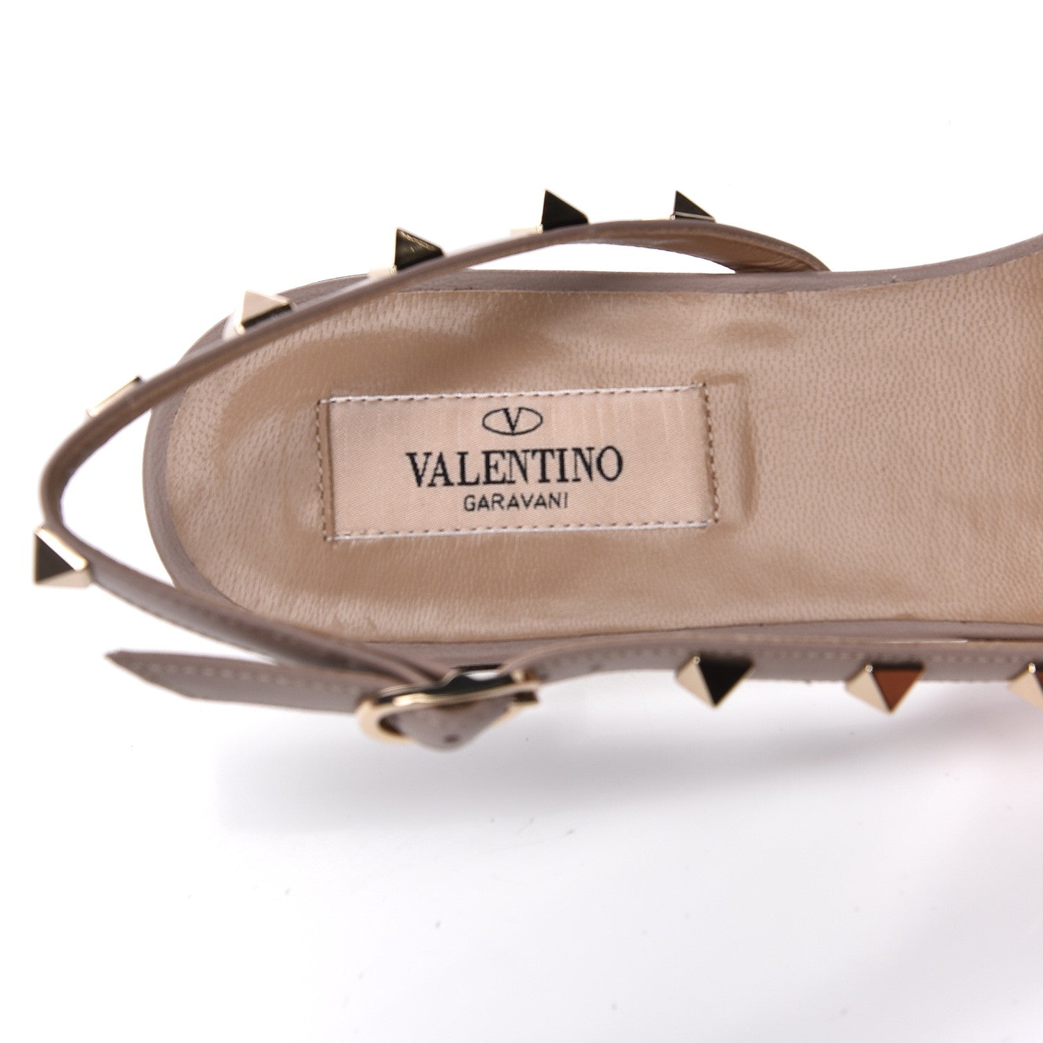 Valentino Garavani Patent Rockstud Slingback Flats 38.5 Water Rose Poudre 8 of 10