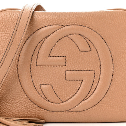 Gucci Pebbled Calfskin Small Soho Disco Bag Camelia 8 of 11