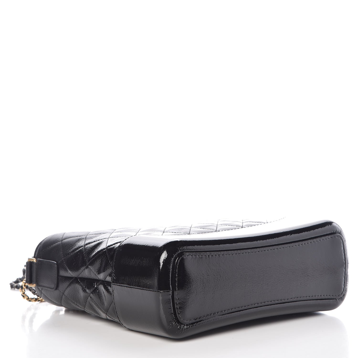 Chanel Patent Goatskin Quilted Medium Gabrielle Hobo Black 4 of 8