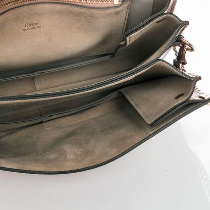 Chloe Suede Calfskin Medium Faye Shoulder Bag Tobacco 5 of 6