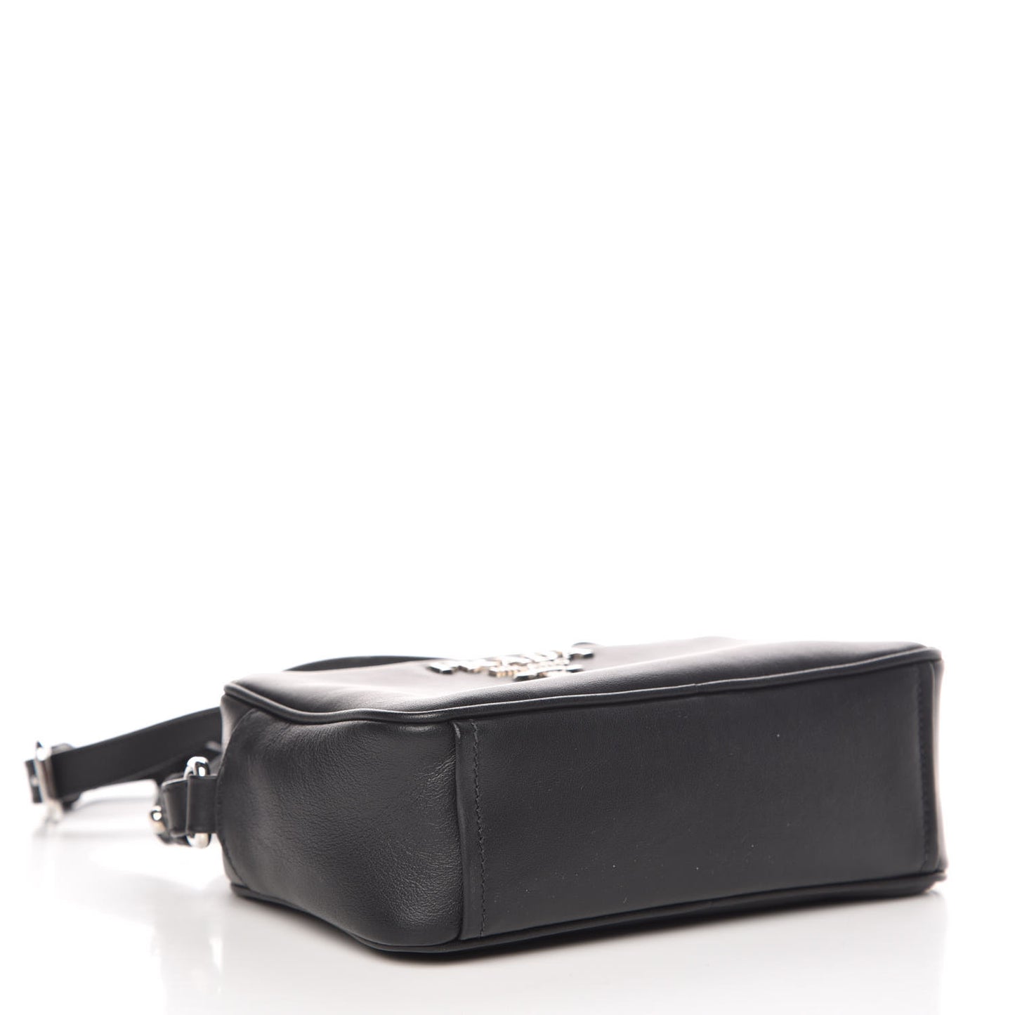 Soft Calfskin Camera Crossbody Bag Black