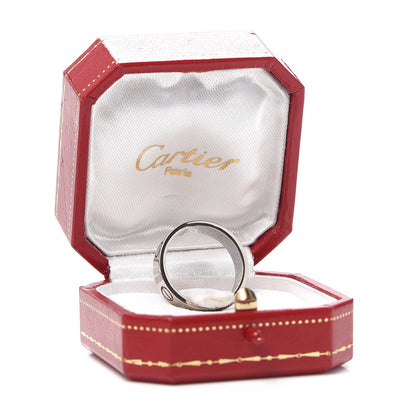Cartier 18K White Gold 5.5mm LOVE Ring 54 6.75 5 of 5