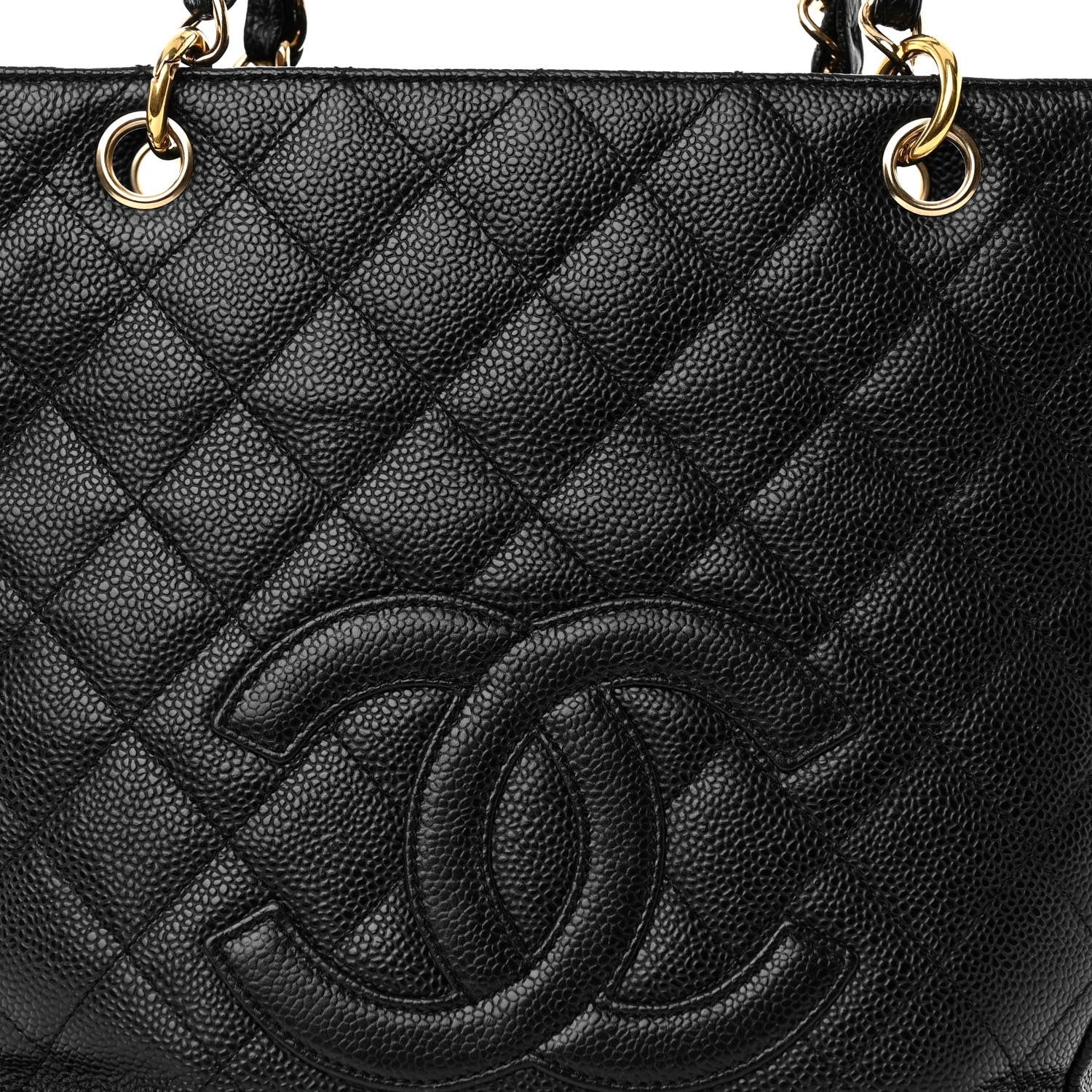 Chanel Caviar Quilted Petit Shopping Tote PST Black 8 of 10