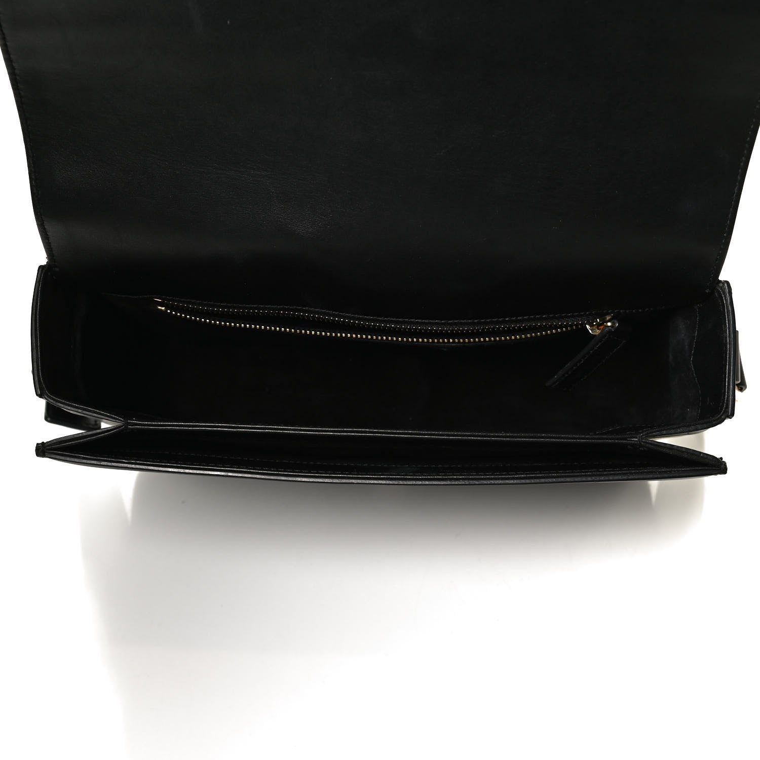 Saint Laurent Smooth Calfskin Medium Classic Monogram Universite Bag Black 5 of 9