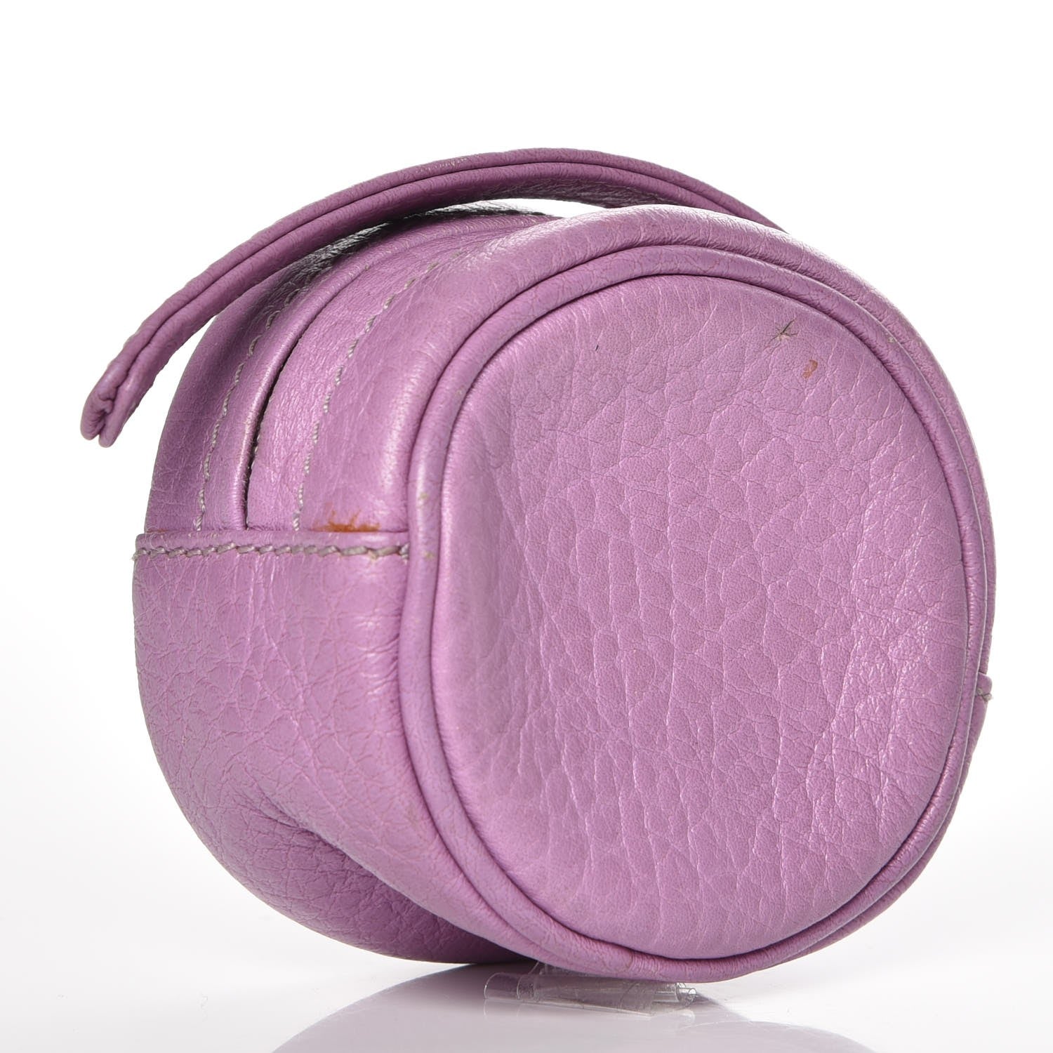 Chanel Calfskin Round CC Coin Purse Purple 3 of 9
