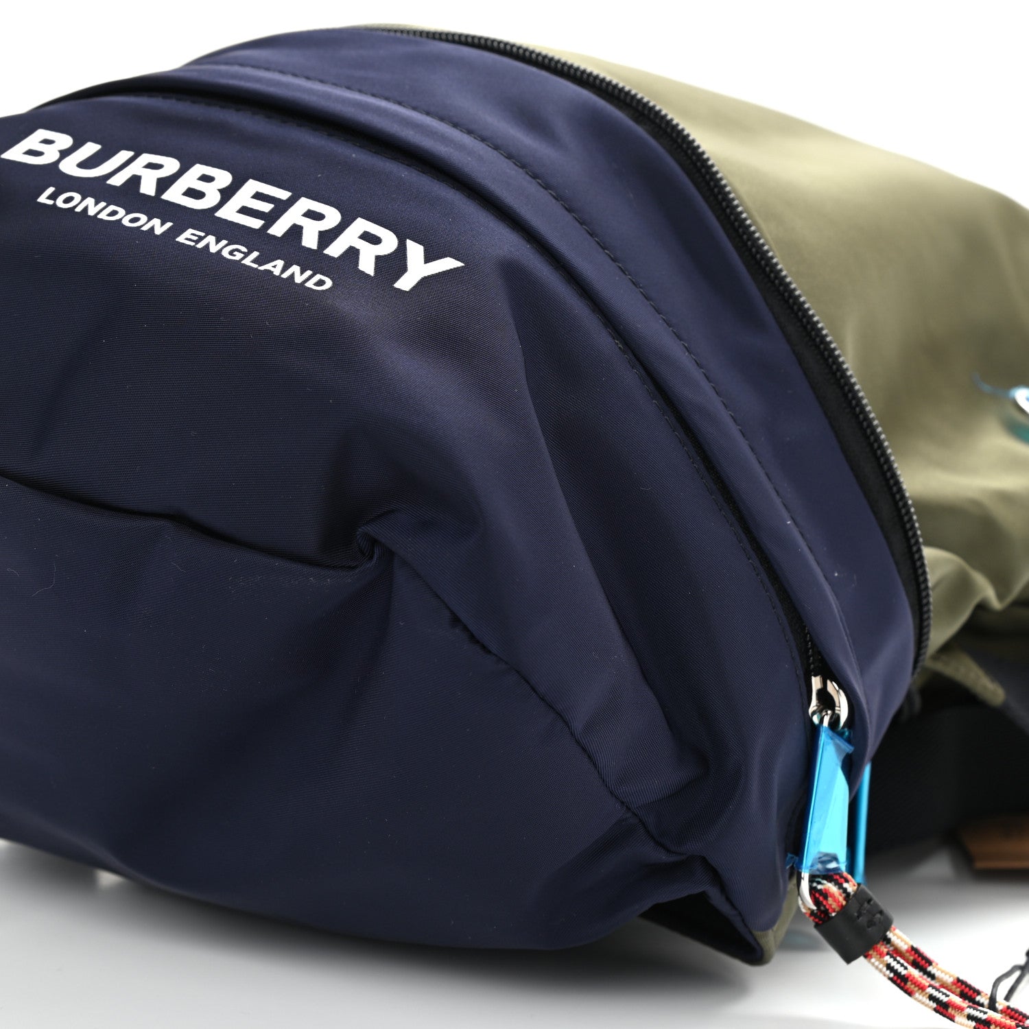 Burberry Nylon Rex Convertible Backpack Bum Bag Blue Green 16 of 17