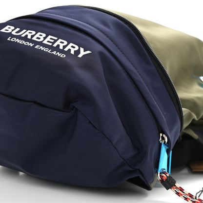 Burberry Nylon Rex Convertible Backpack Bum Bag Blue Green 16 of 17
