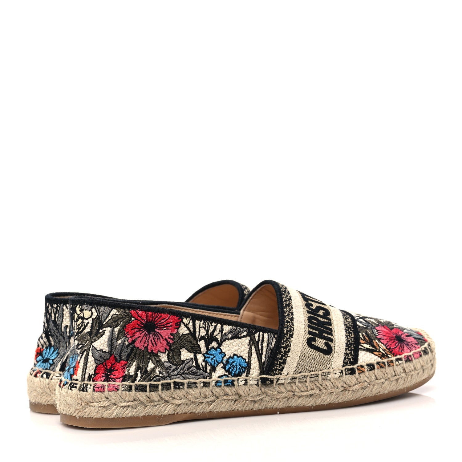 Christian Dior Embroidered Mille Fleurs Granville Espadrille 37 Multicolor 4 of 8