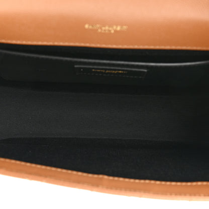 Saint Laurent Grain De Poudre Textured Mixed Matelasse Triquilt Medium Monogram Satchel Dune 5 of 8