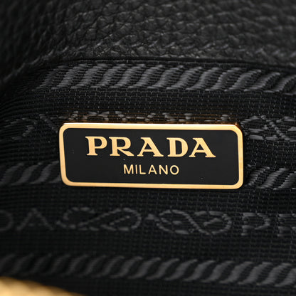 Prada Vitello Phenix Double Zip Crossbody Bag Black 7 of 11