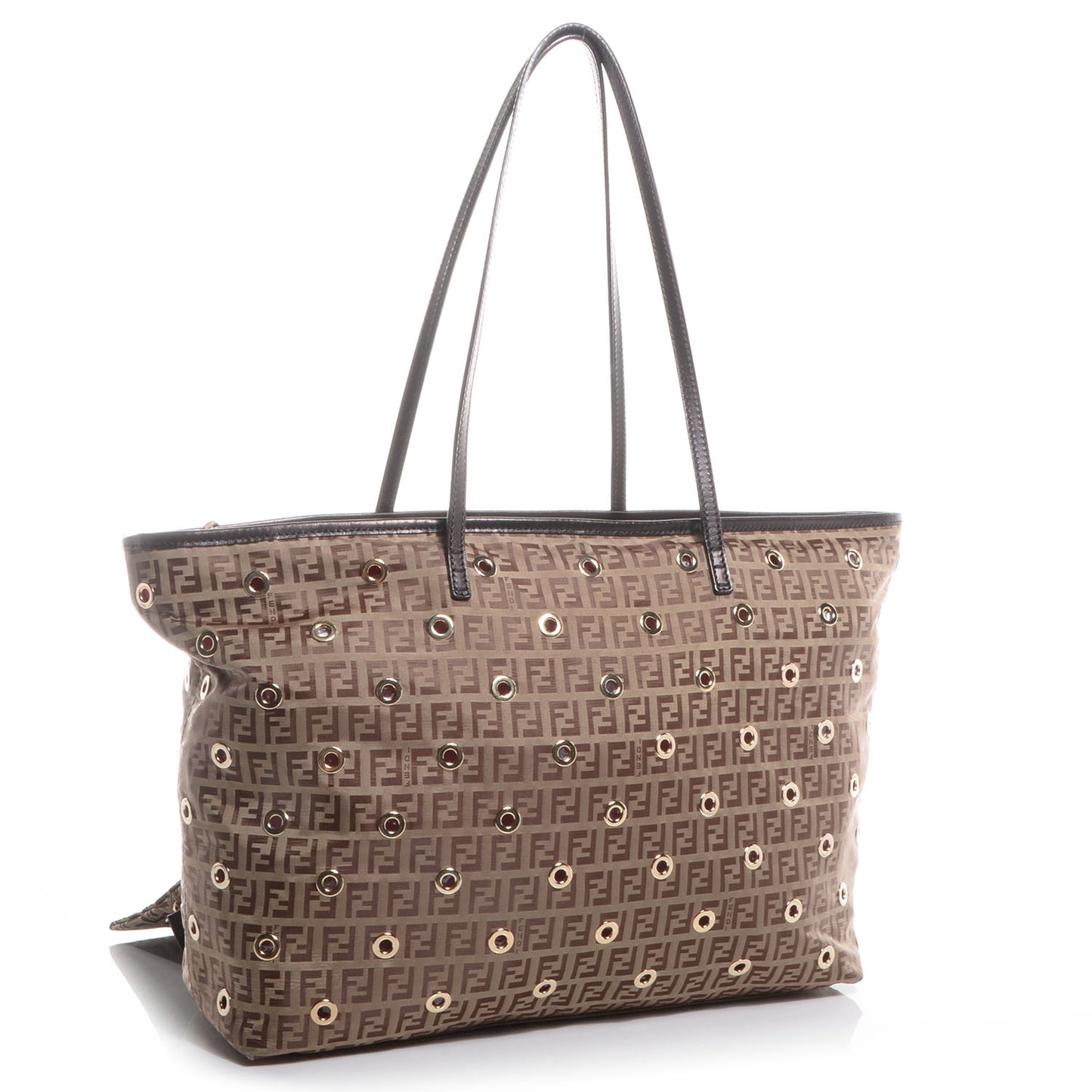Nylon Zucchino Grommet Medium Roll Tote Mogano Panna Red Moro