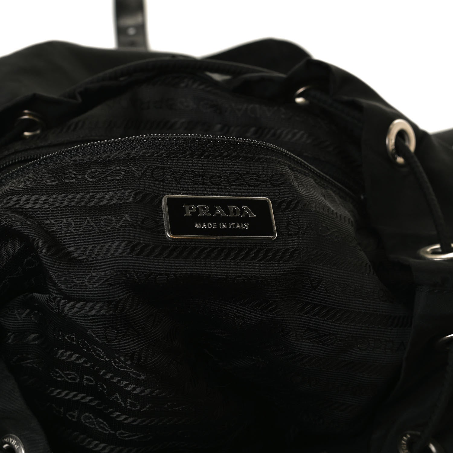 Prada Tessuto Nylon Saffiano Medium Backpack Black 6 of 17