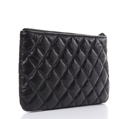 Chanel Aged Calfskin Quilted Medium Reissue Cosmetic Case So Black 3 of 8