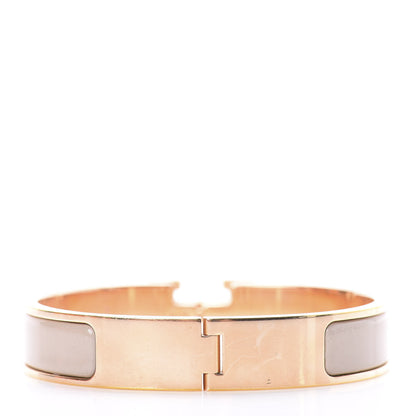 Hermes Enamel Narrow Clic Clac H Bracelet PM Marron Glace 2 of 3